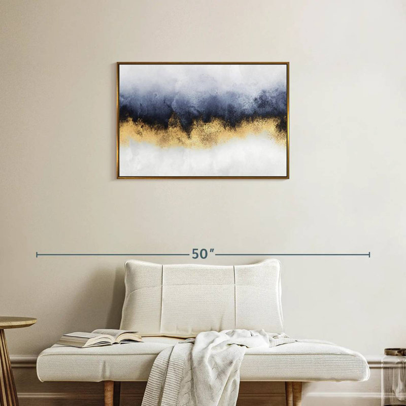 Ciel I, Cadre flottant doré, 31 po x 21 po