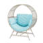 Fauteuil pour patio en osier avec coussin-1781158591