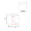 Meuble-lavabo de salle de bain Meka 45 avec deux tiroirs et une tablette ouverte, rangement mural-1800628169