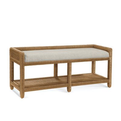 Silvio Glinda Wicker Shelves Storage Bench