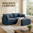 102" Chenille L-Shape Modular Sectional – Memory-Foam Cloud Seats, Movable Ottoman, DIY Bed or Chaise. No-Tool 30-Min Assembly-489805298