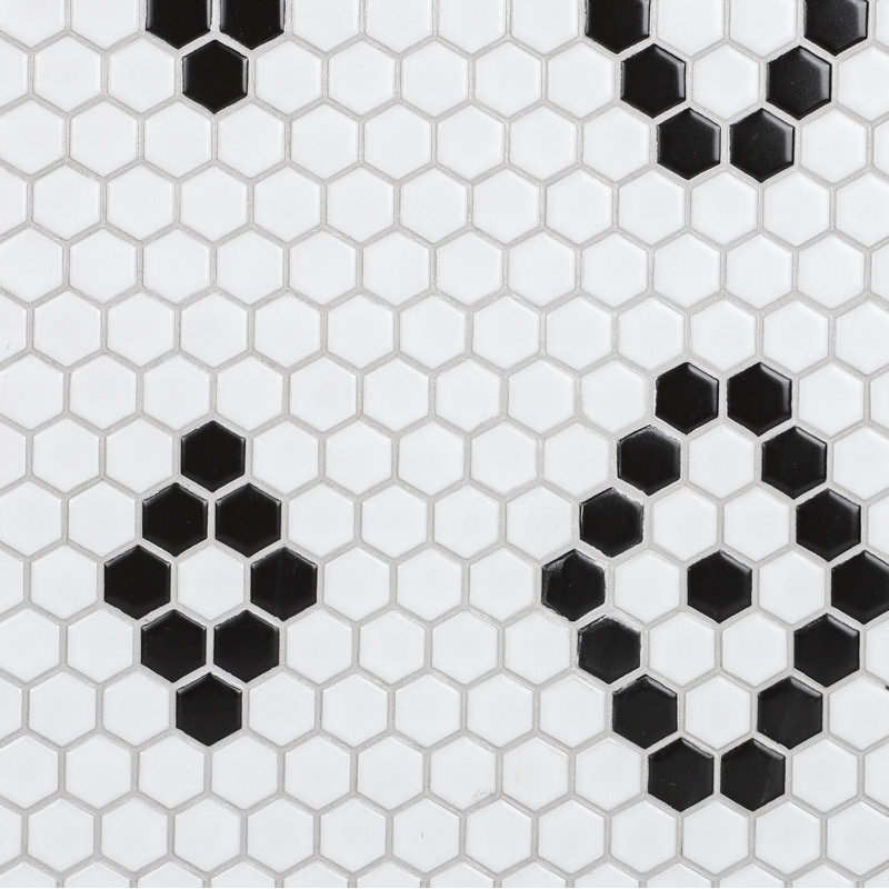 1" x 1" Porcelain Mosaic Wall & Floor Tile