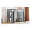 Lit mezzanine simple avec grandes tablettes, bureau et lumière DEL, gris-660476636-660476635