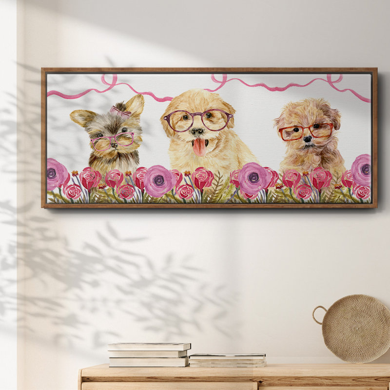 Collection Puppy Valentine, toile encadrée
