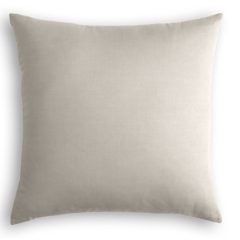 Linen Reversible Pillow Cover, Taupe, Down, 24" x 24"