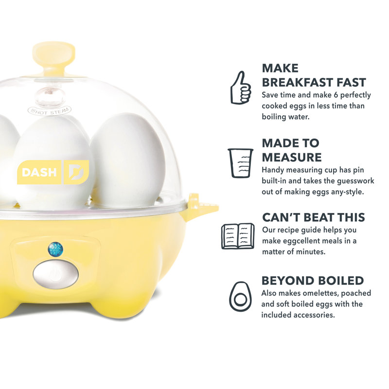 Dash Rapid 6 Egg Cooker, Yellow