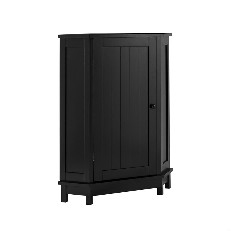 Rangement de coin triangulaire d'armoire de salle de bain avec tablette réglable, panneau de fibres à densité moyenne moderne pour une utilisation efficace de l'espace