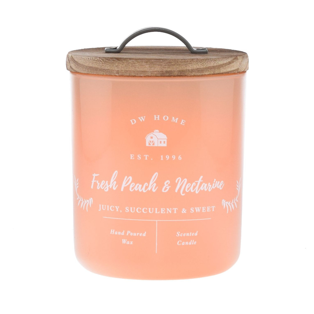 Fresh Peach And Nectarine Scented Jar Candle DWHome 