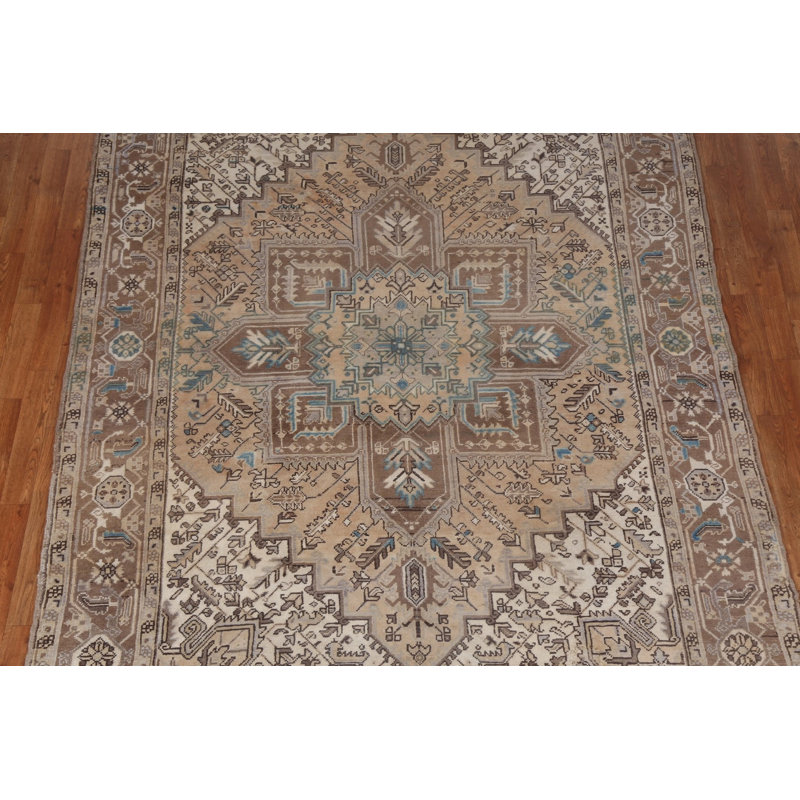 Tapis géométrique en laine 7 x 9