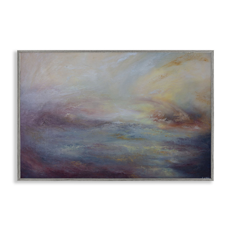  Art abstrait giclée par Lydia Orange, Estampe numérique Farmhouse, H 16 po x l 24 po