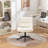 White Adjustable Swivel Criss-Cross Office Chair, Wide Seat, Vanity Chair-870263464