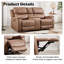 75 " Faux Leather Loveseat Reclining