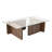 Modern Coffee Table, Walnut Finish, 41.3 x 11.8 x 25.6 inches | 100% Tempered Glass Top & 100% Melamine Coated Particle Board Frame, Thickness: 0.7 inches | Stylish & Functional for Living Room & Lounge Spaces-923623534