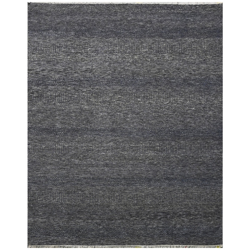 Tapis naturel et bleu noué à la main de haute qualité
