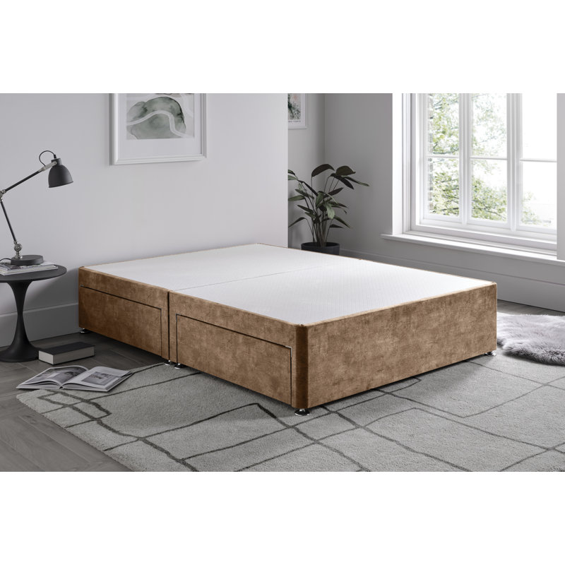 Marble Divan Bed Base, Stone, Double (4'6), No Drawers