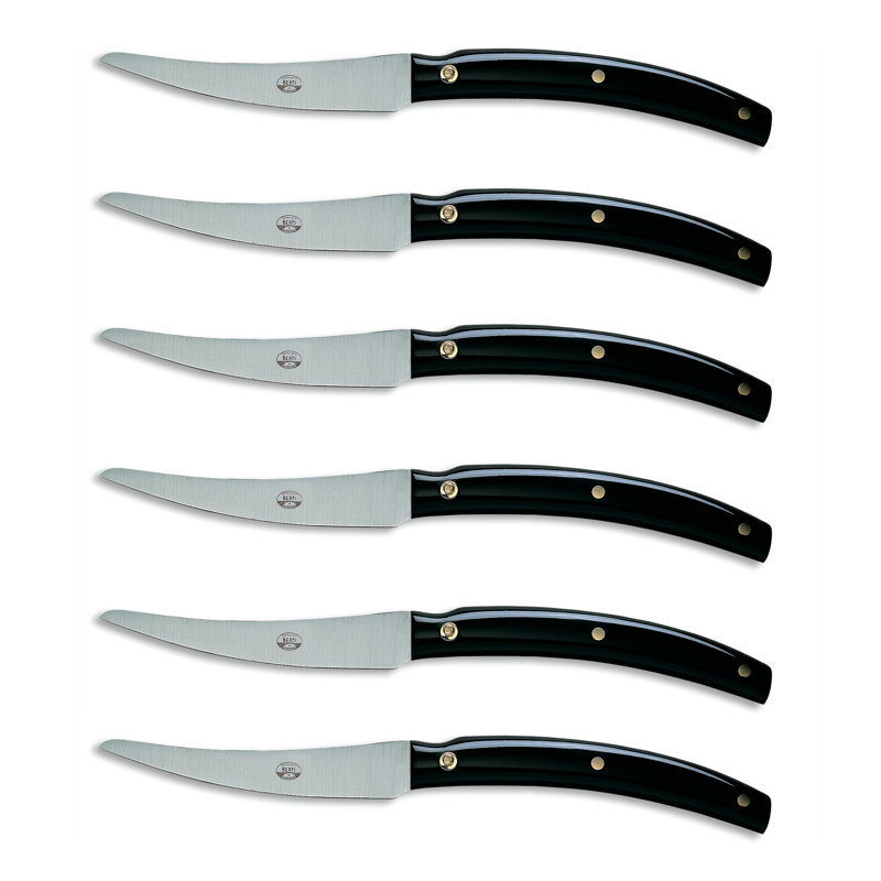 Convivio Nuovo Steak & Table Knives, Methacrylate, Black