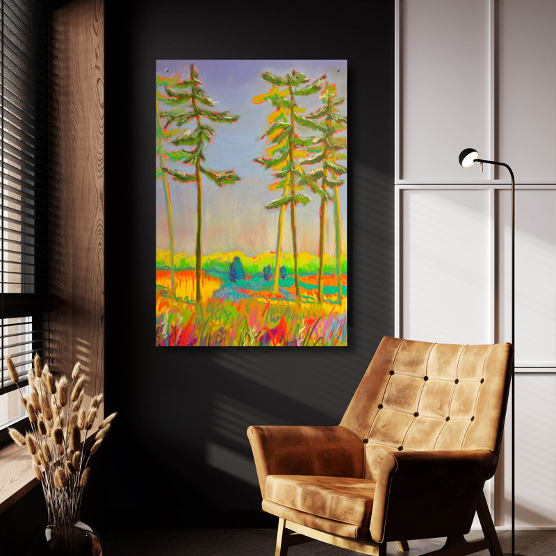  «The Pines» par Bebe Keith, art mural en verre acrylique, 24 po x 36 po, H 36 po x l 24 po