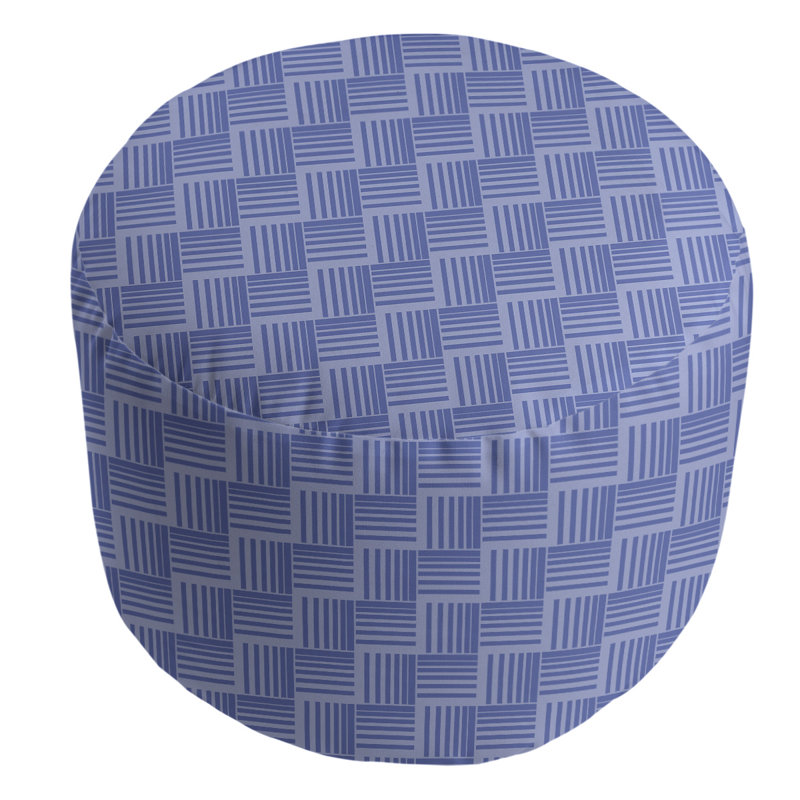repose-pieds à rayures classic basketweave, Bleu