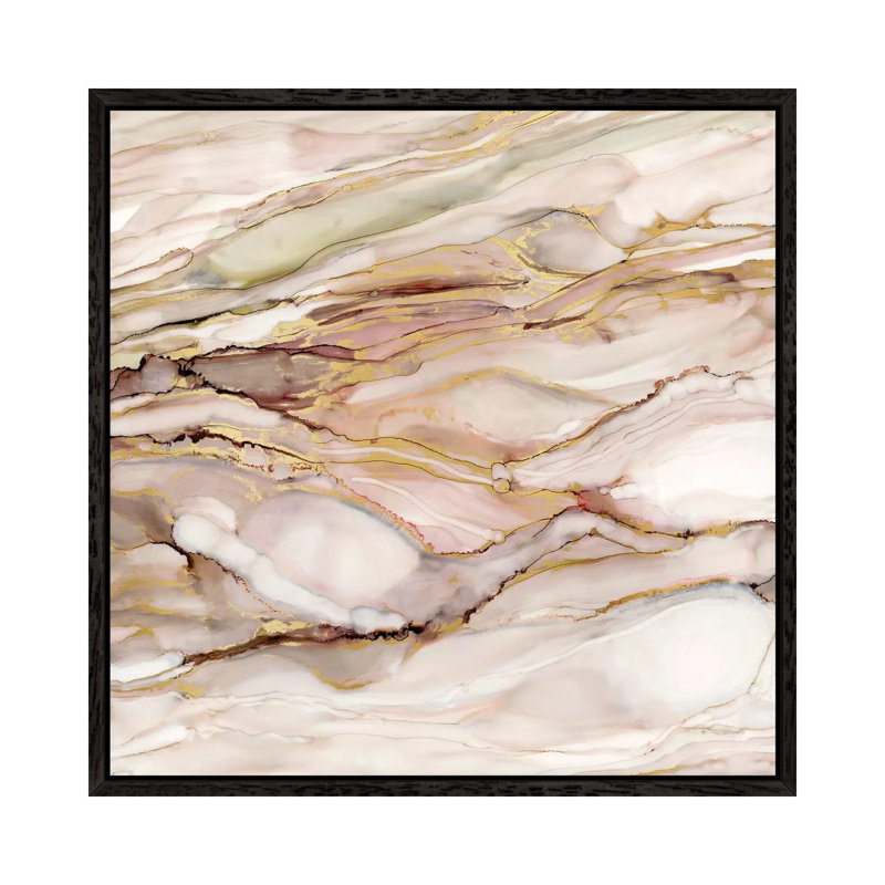 Graceful Marble I by Carol Robinson - Print on Canvas, Black Framed, 45.72 cm H x 45.72 cm W