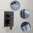 Modern Black Wall Mount Shower Faucet System with Rainfall Shower Head and Handle Set