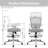 Jonilda Drafting Chair with Footrest Ergonomic Swivel Armless Mesh Office Desk Chair for Home Office, Drafting, Computer Work-1712048694