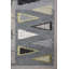 Tapis scandinave unique 9 pi 7 po x 12 pi 2 po gris / argent / or New Age