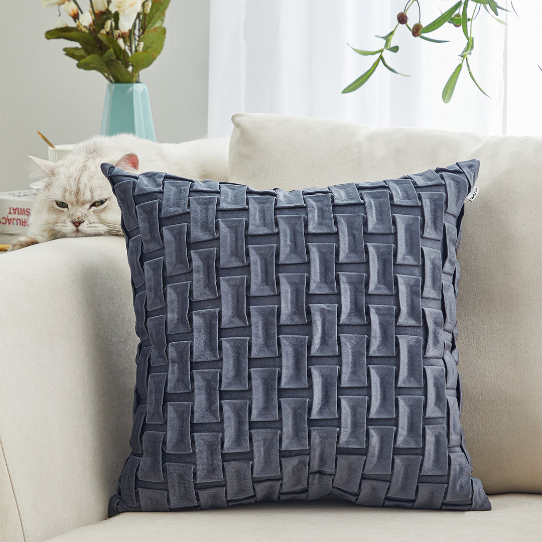 Velvet Geometric Throw Pillow WARISI