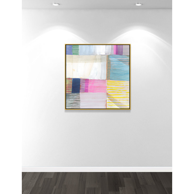 Bright Net III by Cartissi, Gold Framed, 37.5" H x 37.5" W x 2" D