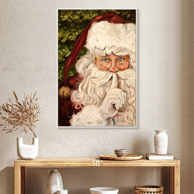 Secret Santa, Floating Frame White, 27" x 40"