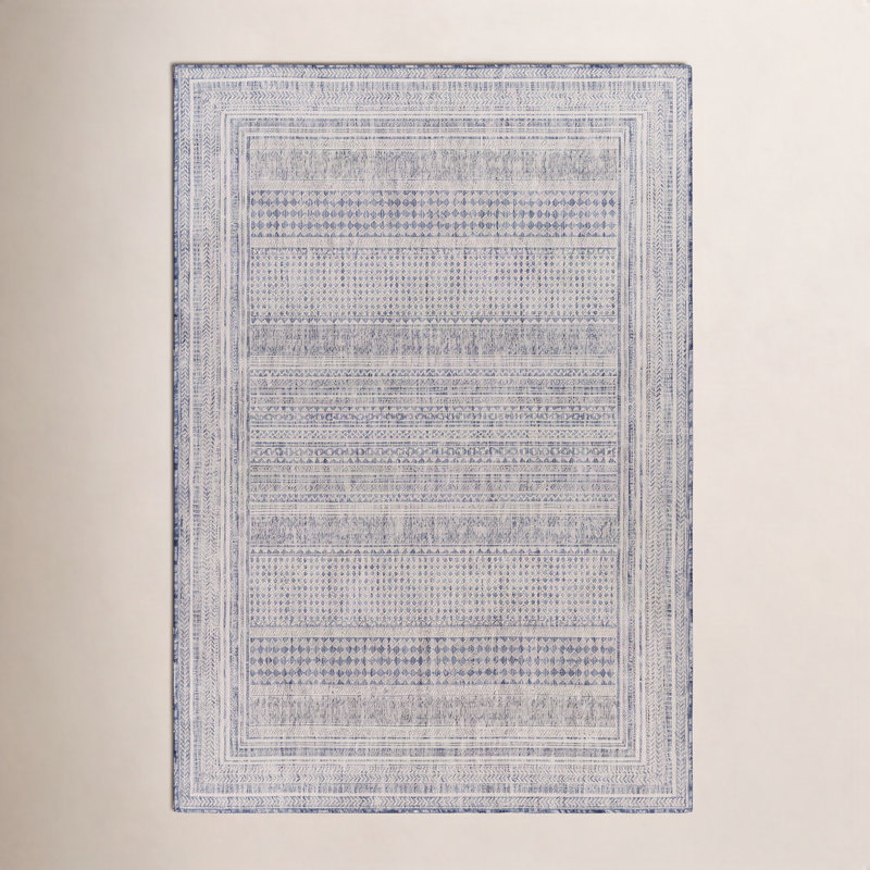 Tapis oriental bleu Ilenne, Rectangle 6 pi 7 po x 9 pi