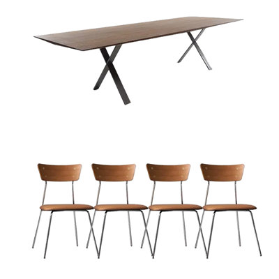 Ensemble de salle à manger rectangulaire