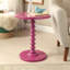 Table d'appoint mauve avec base piédestal