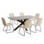 Table de salle à manger extensible Derose avec chaises et ensembles de table de salle à manger-122056378-122056381