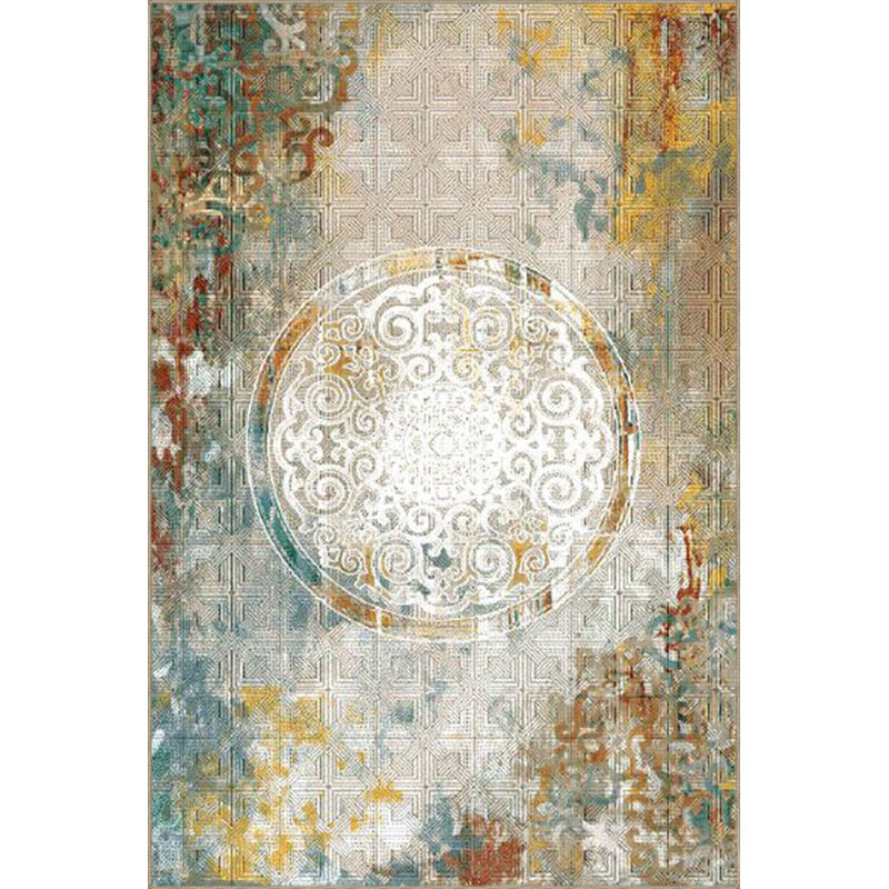 Tapis lavable à motif tissé traditionnel avec base Siesta, Rectangle 3 pi 11 po x 5 pi 11 po