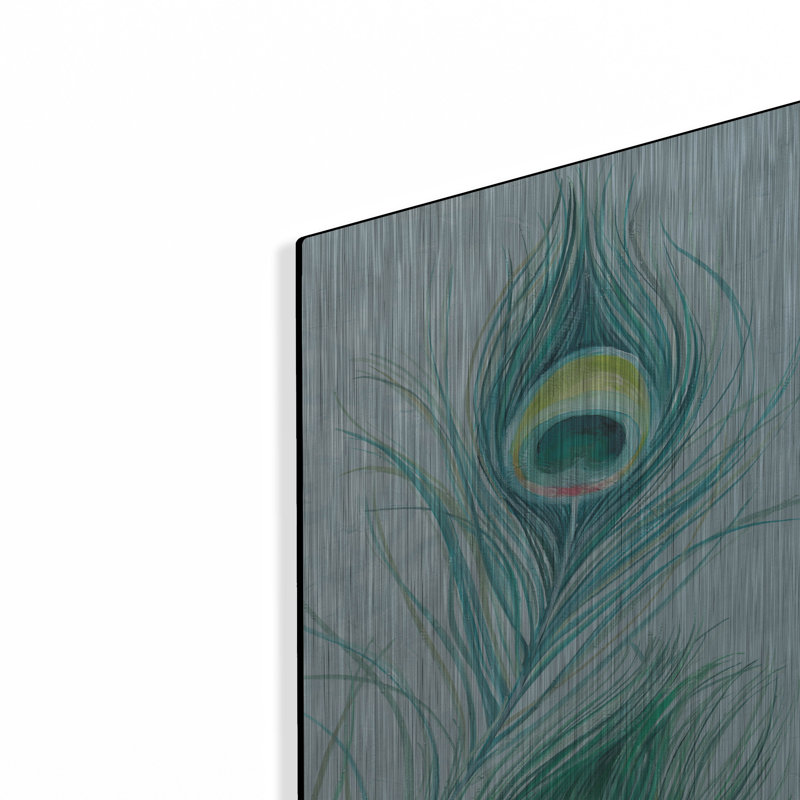 «Blue Feathered Peacock V» par Lisa Audit, H 24 po x l 12 po