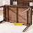 Modern Nut-Brown Rectangular Solid Wood Dining Table-125676908