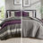 Boulder Striped Microsuede Plush Comforter Set in Farmhouse Style-102217716-102217715