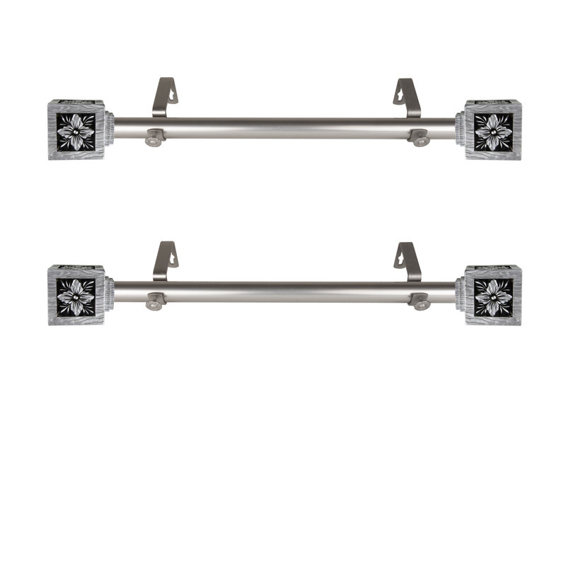 Tringle à rideaux simple Baugh Ophélie, Nickel satiné