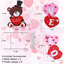 Piquet de jardin en plastique imperméable avec motif de cœur pour la Saint-Valentin Love Bear