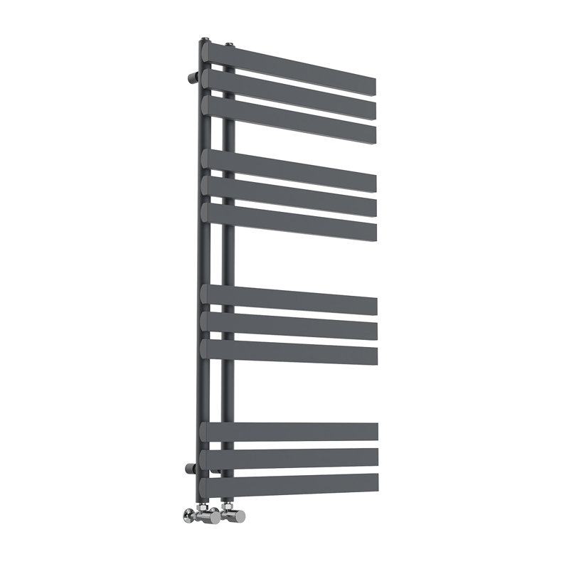 Arulappu Designer Towel Rail Heated Towel Rails, Anthracite, 120cm H x 60cm W