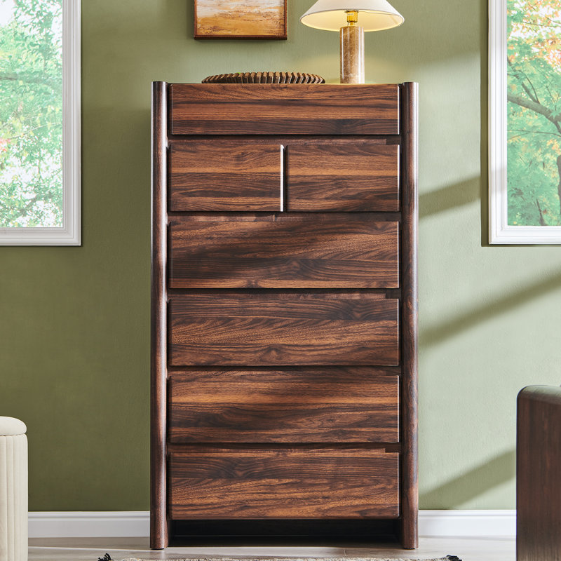 Commode 7 tiroirs Bolanos, Brun