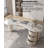 Faux Marble Oval Desk-109870373