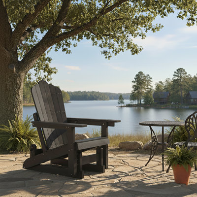 Chaise berçante d'extérieur en PEHD Adirondack