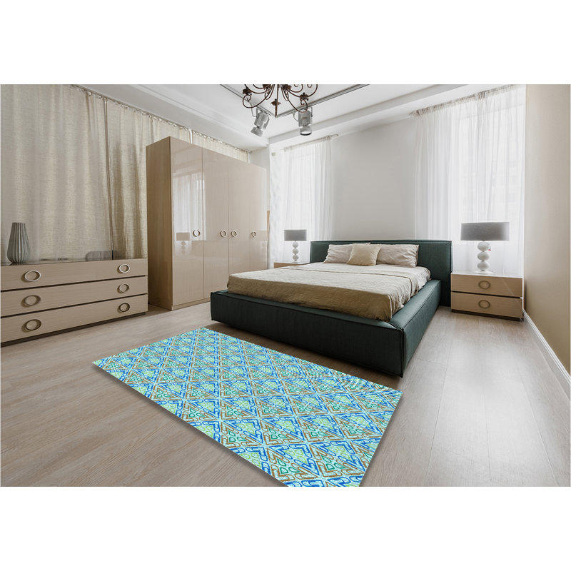 Geometric Indoor Rug, Rectangle 5' x 8'