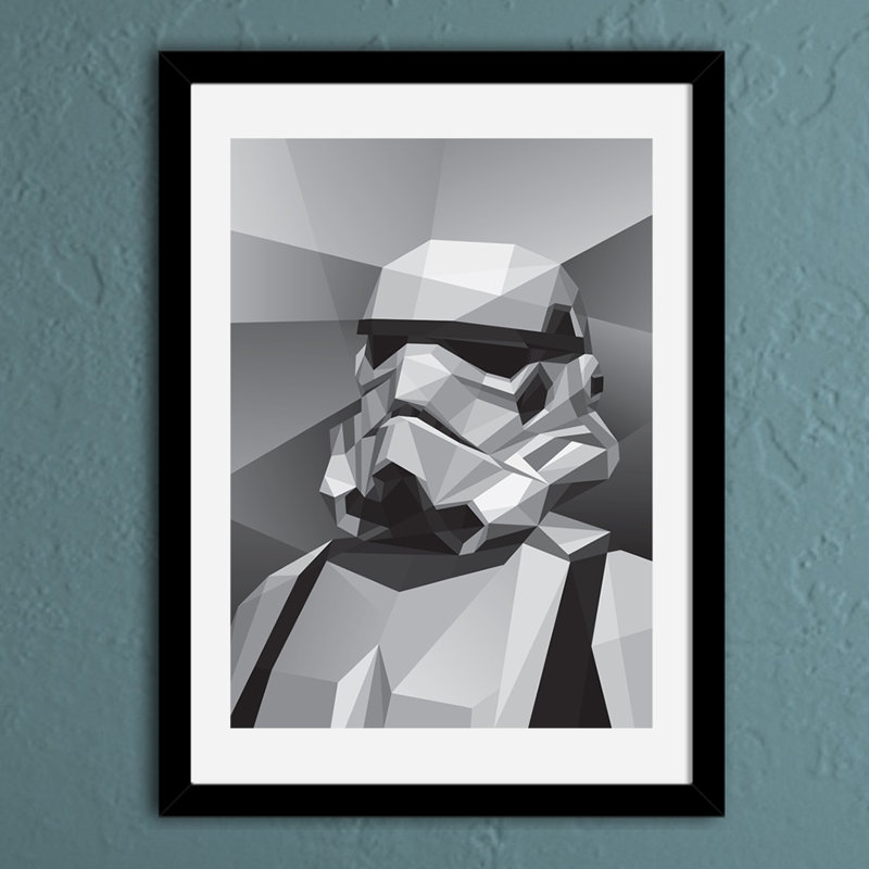 Stormtrooper-impression d’art graphique sur papier, H 20 po x l 16 po