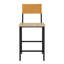 Tabouret de comptoir, finition noire
