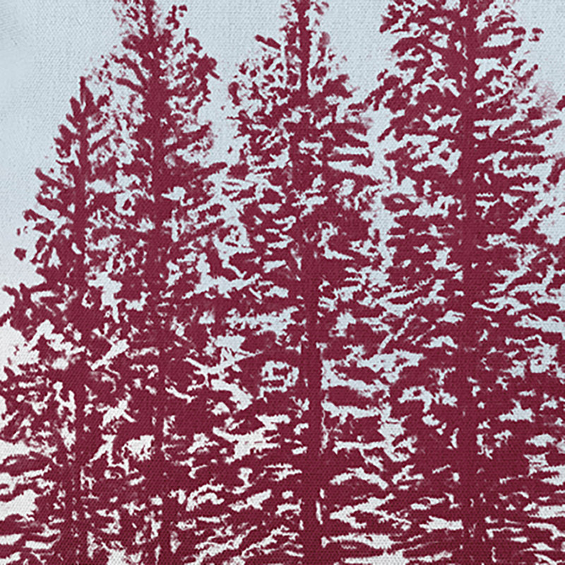 Holiday Essence Hidden Forrest Square Pillow Cover & Insert, 18" H x 18" W, Red