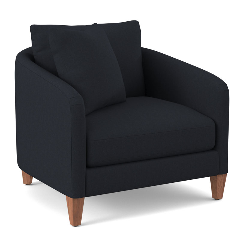 Fauteuil en polyester de 38 po de largeur, Velours Bella Lagoon Performance