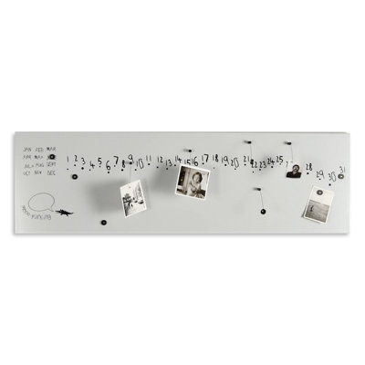 Perpetual Calendar Magnetic Wall Mounted Photo Memo Board