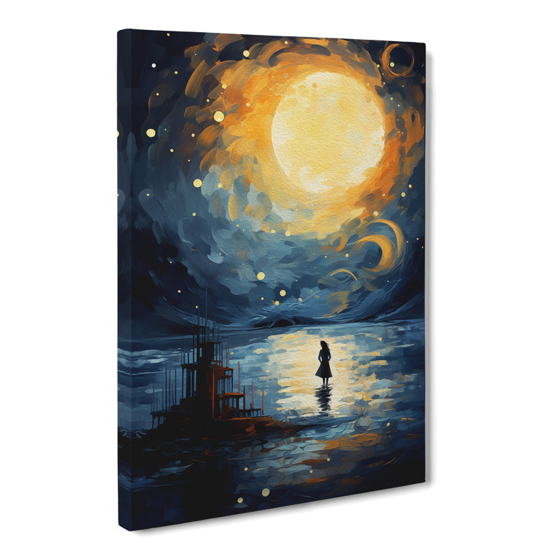Moon Impressionism No.2 - Wrapped Canvas Print, 50cm H x 35cm W x 3cm D